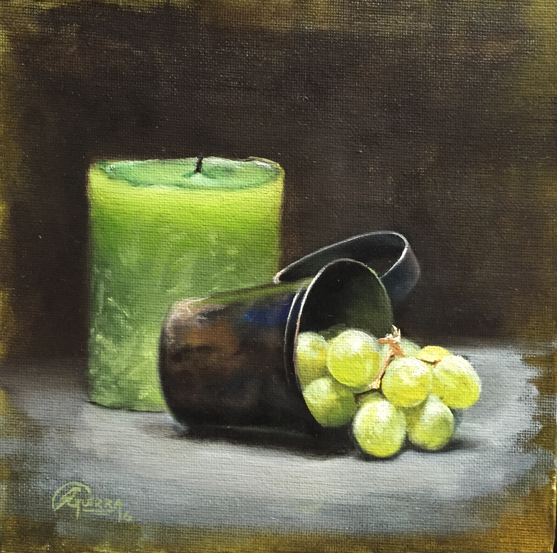 Green Candle and Green Grapes