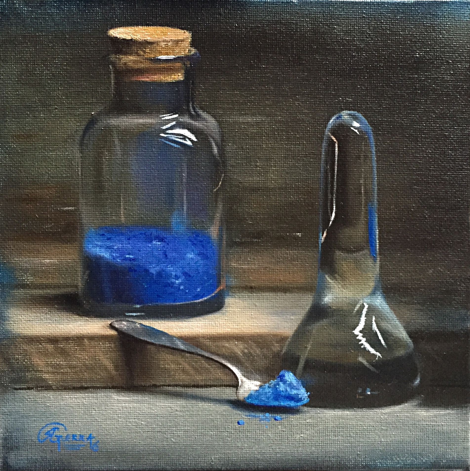 Pigment Jar and Muller