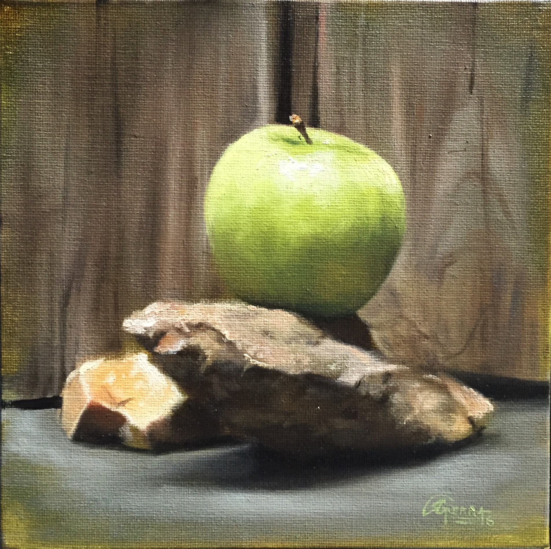 Green Apple on Rocks