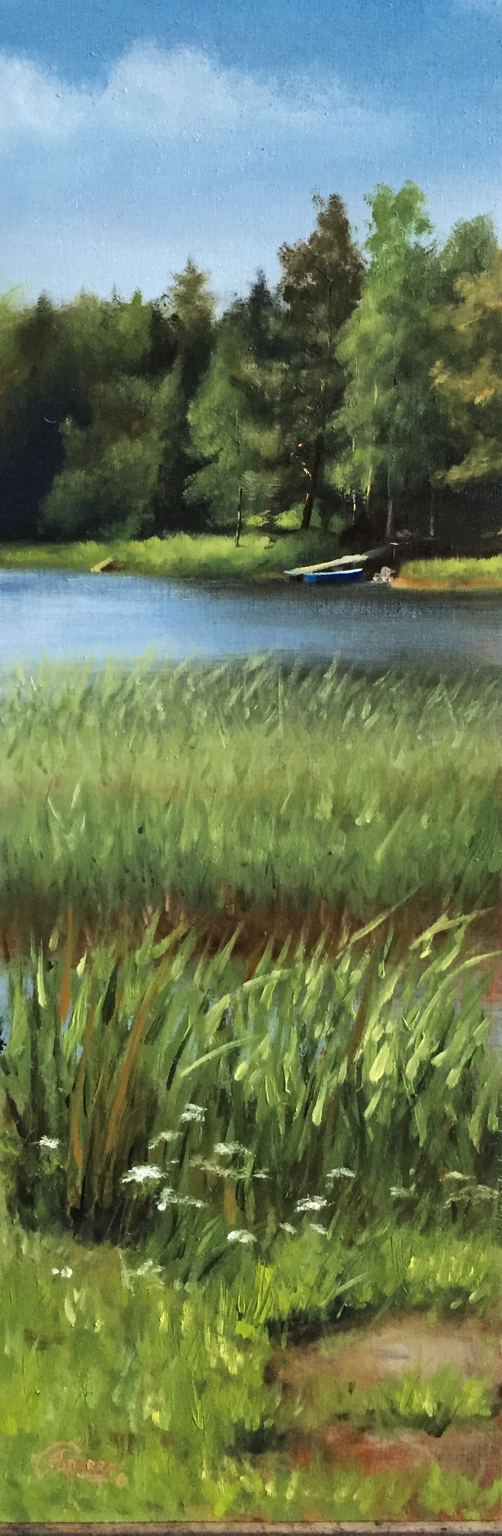 A Lake in Middle Spring on a Sunny D