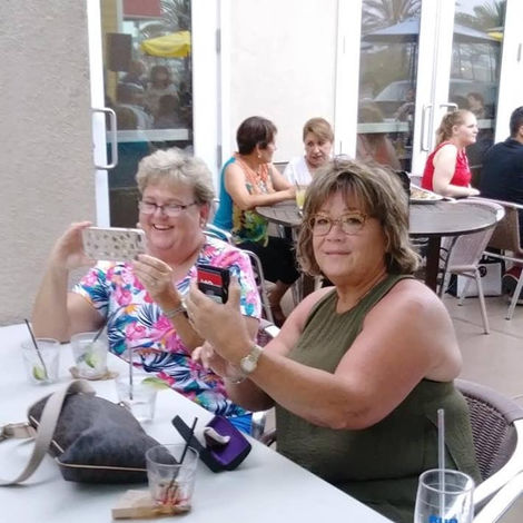 Sue Shafer and Carline Manzano