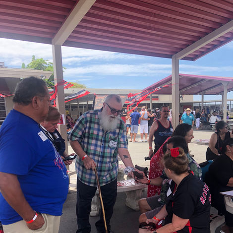 Manuel Garcia, Carter Smith, Chris Manley, Dana Brooks, Fernando Solano, Julie Grajeda
(Background: Mike Solano '72 and Pete Tisnado)
