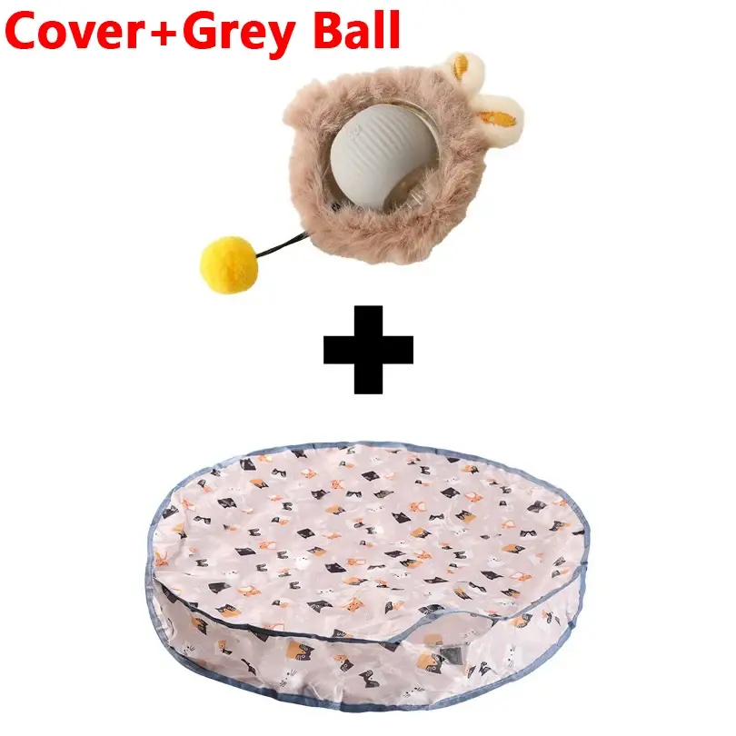 Thumbnail: Interactive Cat Toys Ball Cover Set Fast Rolling in Pouch Hide and S