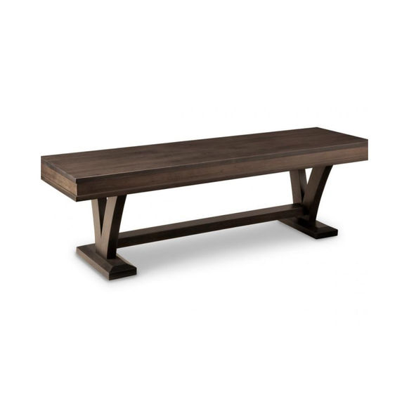 Contemporary Verona Dining Bench by Handstone in solid maple