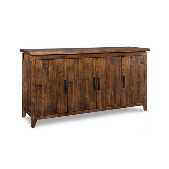 Pemberton Live Edge Sideboard by Handstone in rustic wormy maple