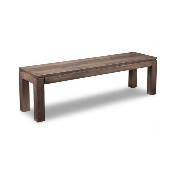Modern Contempo Leg Dining Bench by Handstone in grey stain on maple