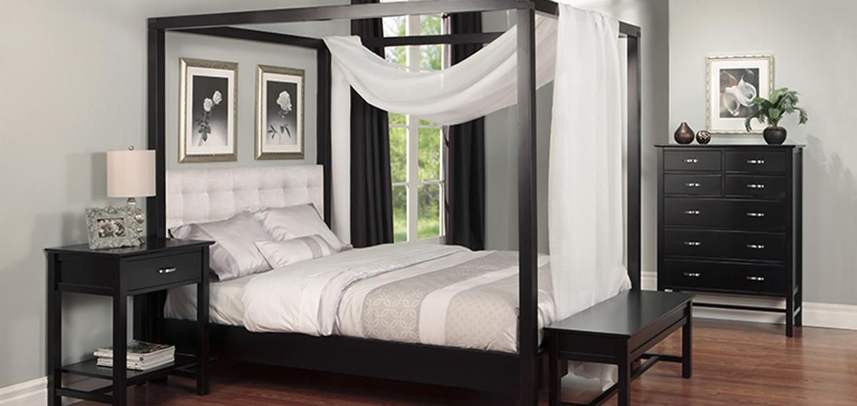 Contemporary Brooklyn Bedroom Set by Handstone in espresso stain on maple