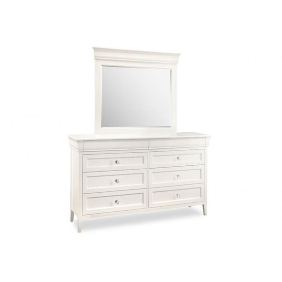 Classic Monticello 8-Drawer Dresser by Handstone in solid maple with cloud white finish