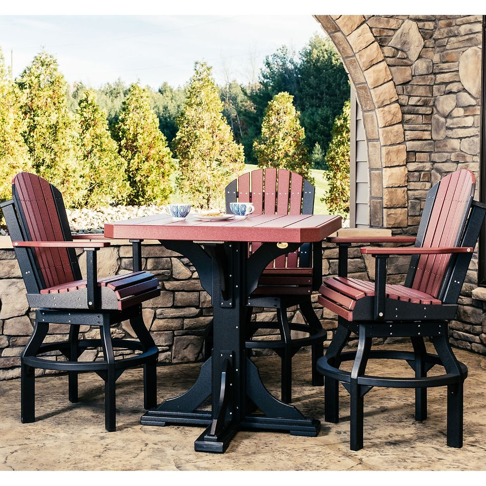 Luxcraft Square Table 5-Piece Adirondack Dining Set