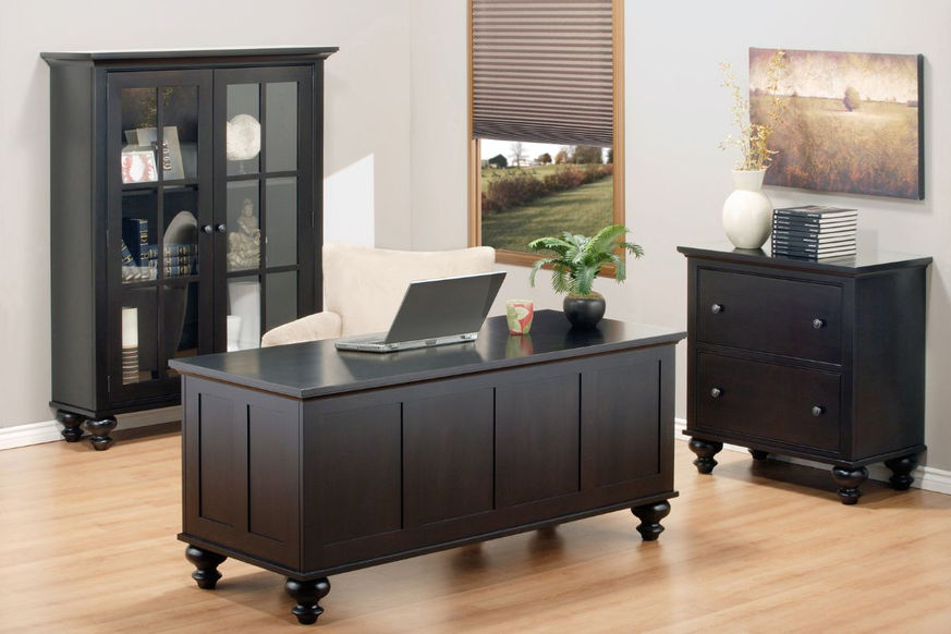 Shaker Style Georgetown Office Suite by Legacy Furniture in dark brown stain on solid maple