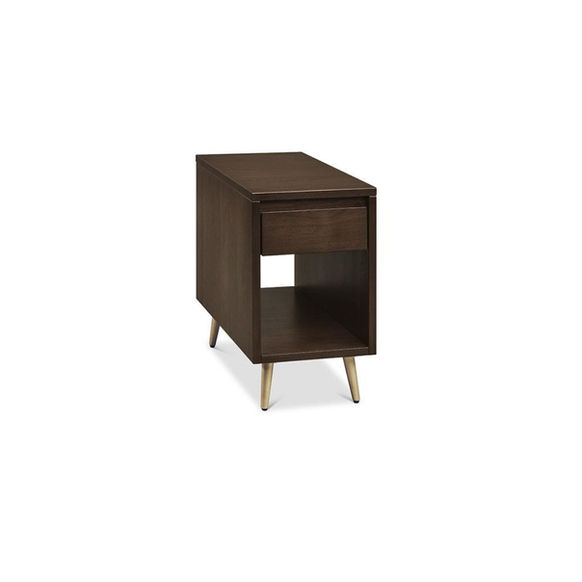 Evora Chairside Table by Handstone Furniture in solid walnut