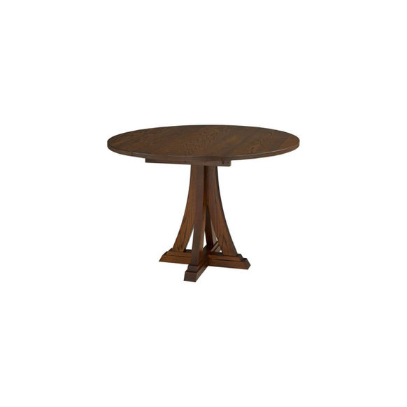 Cardinal Woodcraft Eiffel Round Dining Table in brown stain on oak