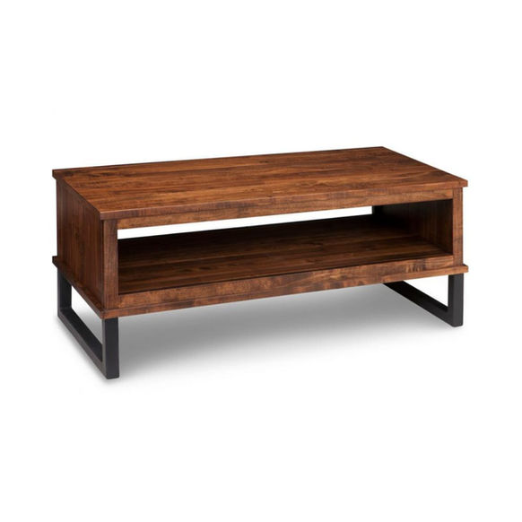 Sleek Cumberland Coffee Table by Handstone with industrial metal base
