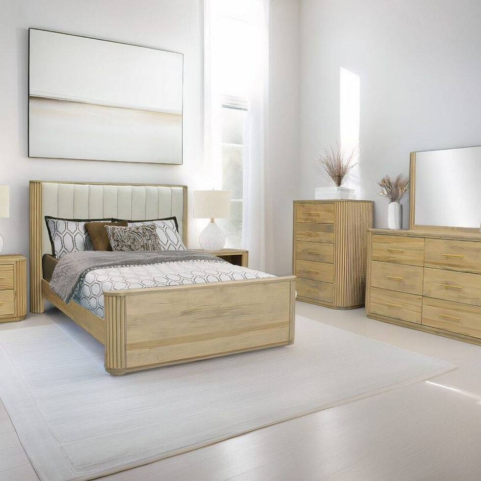 Fiona Bedroom Set with Fabric Headboard