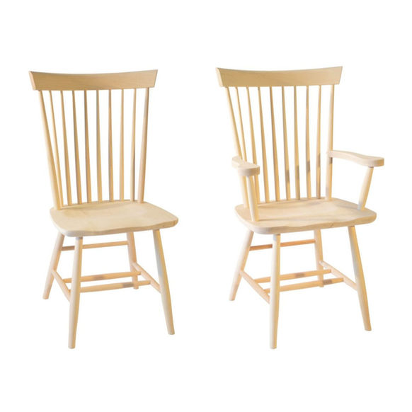 Shaker Dining Chairs in clear finish on solid maple