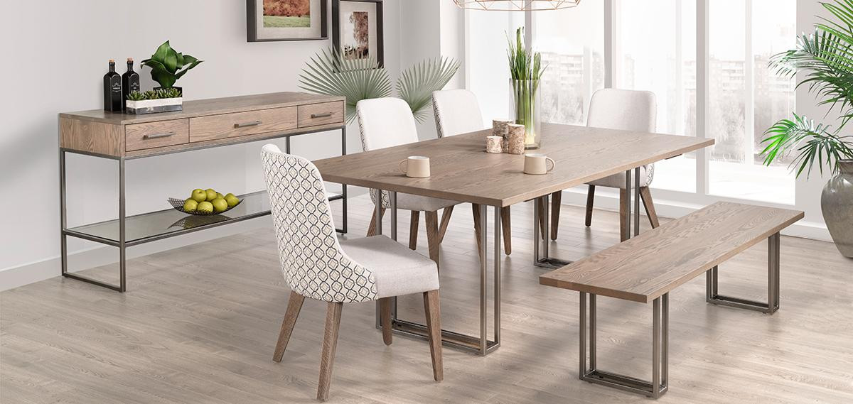 Modern Electra Sideboard by Handstone in solid oak with metal base