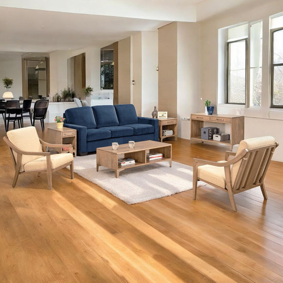 Handstone Mid-century modern Laguna Occasional Table Set in light stain on solid maple