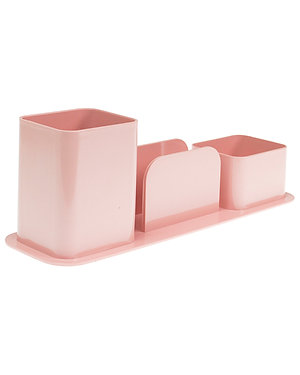 Porta canetas, clips e lembrete injetado em poliestireno.