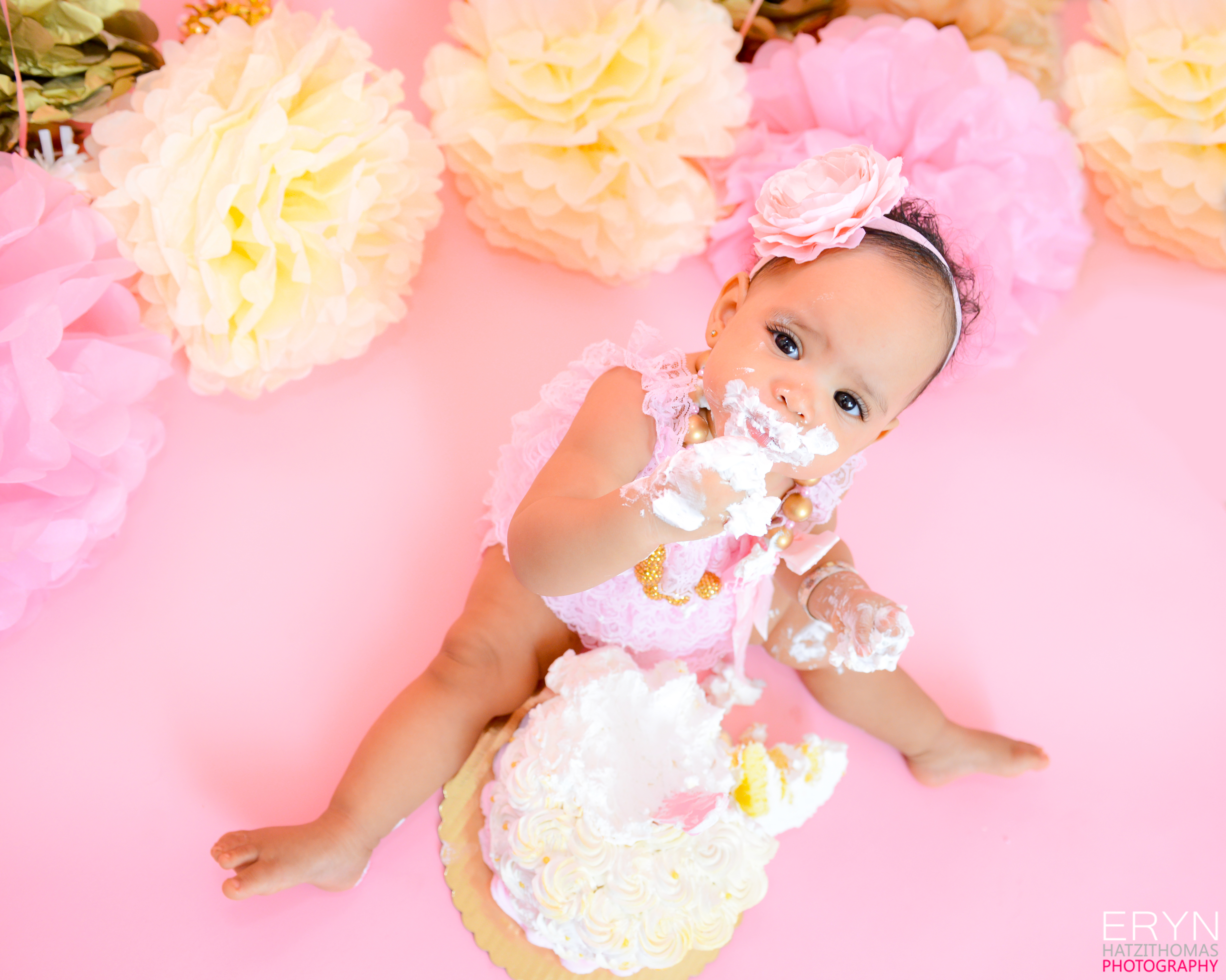 Pink and Gold Cake Smash