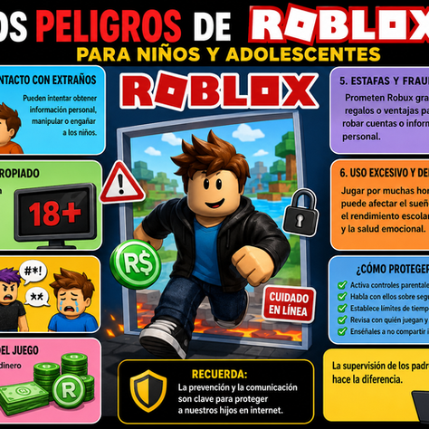 Roblox y los Niños: Riesgos, Prevención y Recomendaciones para padres.