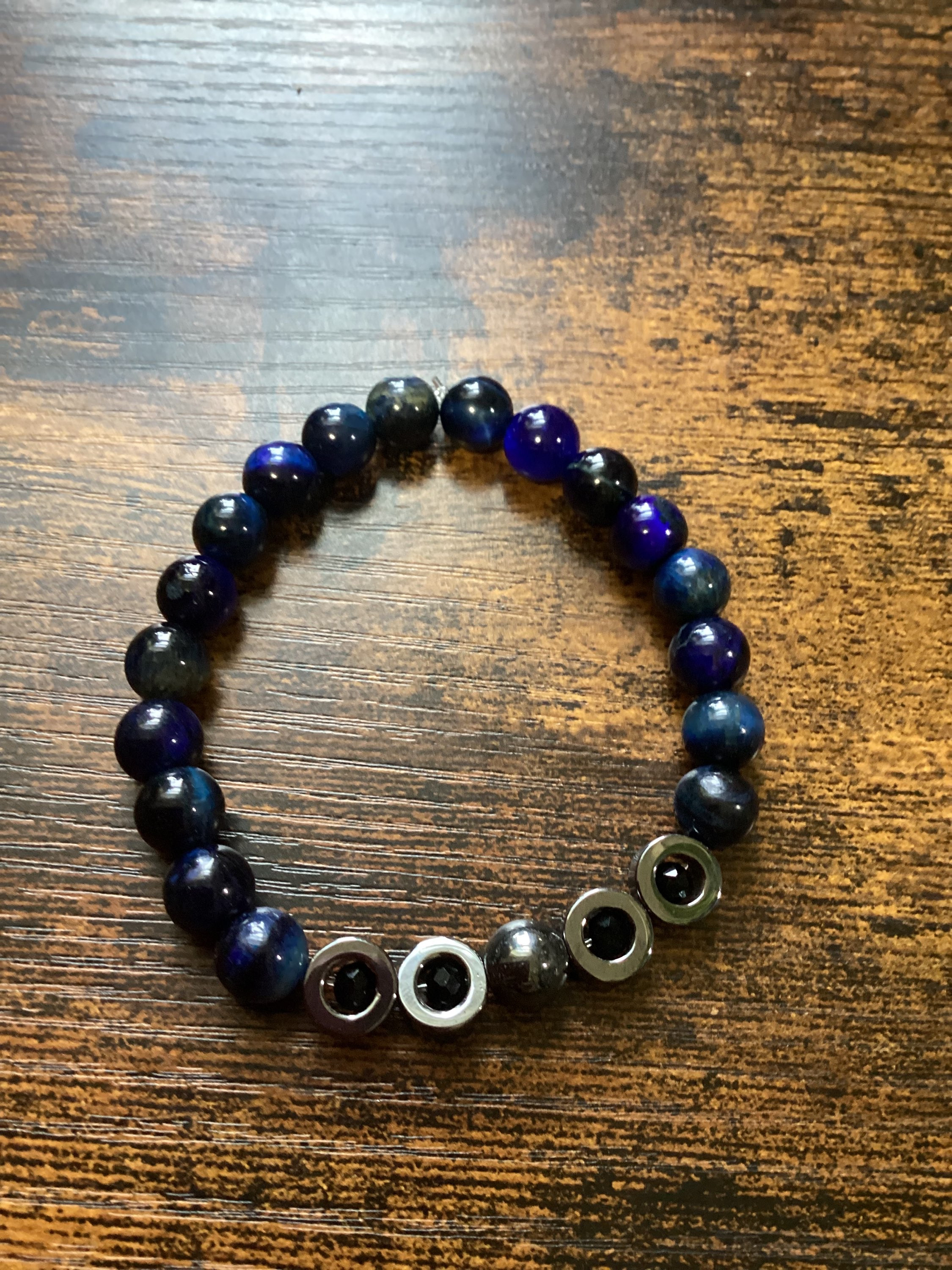 Festive Spirit,  Multiple Colours Bead & Perl Charm Bracelet with Volcanic Beads