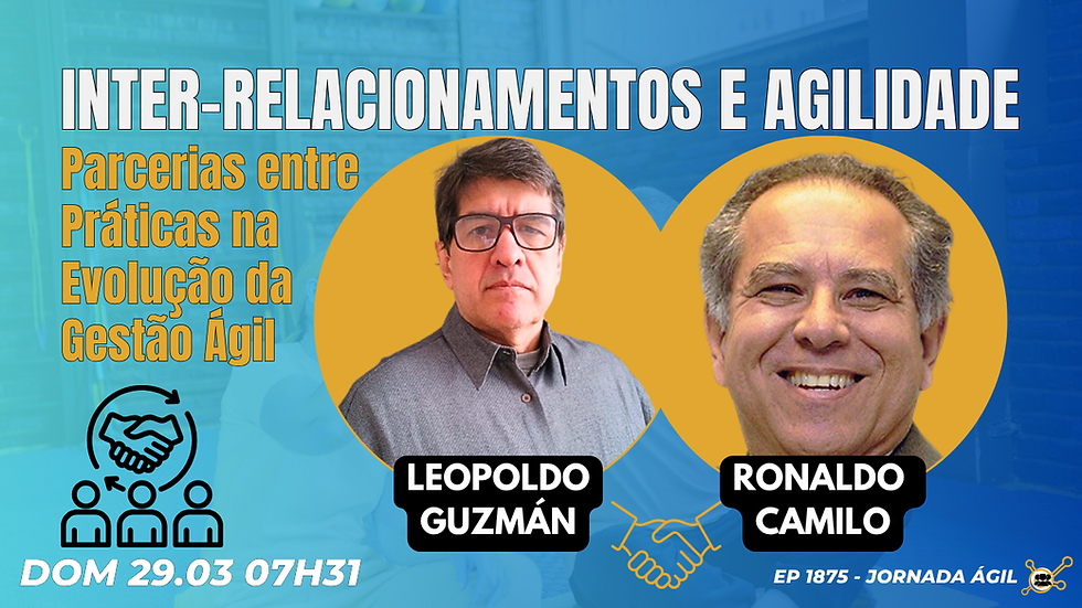 #JornadaÁgil EP1875 Inter-relacionamentos e Agilidade: Parcerias entre Práticas na Evolução da Gestão Ágil DOM 29.03.26 07h31