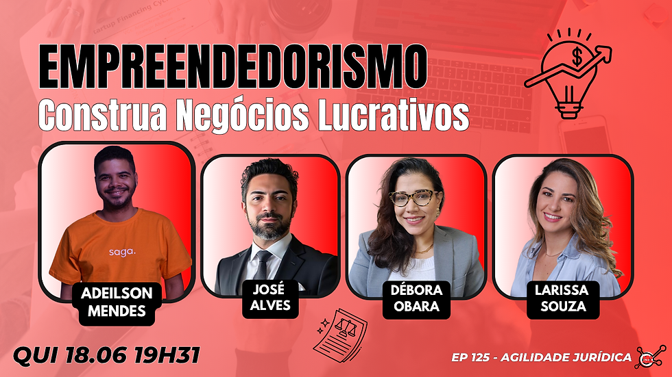 #AgilidadeJuridica EP125 Empreendedorismo: Construa Negócios Lucrativos QUI 20.06.26 19h31