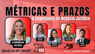 #AgilidadeJuridica EP130 Métricas e Prazos: A Engenharia do Negócio Jurídico QUA 22.07.26 20h31