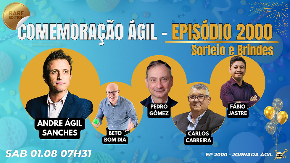 #JornadaÁgil EP2000 Comemoração Ágil - Episódio 2000 SAB 01.08.26 07h31