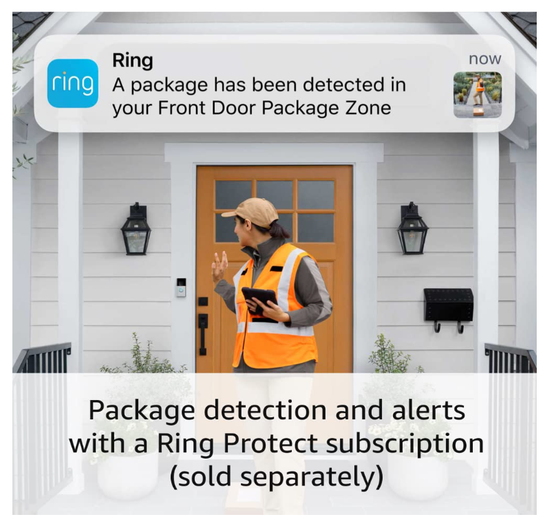 Thumbnail: Ring Battery Doorbell Plus | Head-to-Toe HD+ Video, motion detection & alerts.
