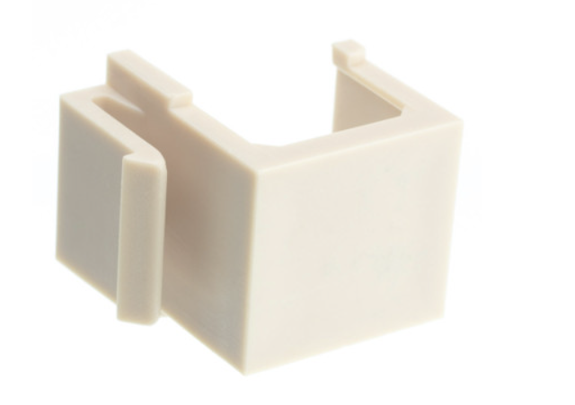 Keystone Insert, Beige/Ivory, Blank Insert Module for Wall Plate, Beige Keystone