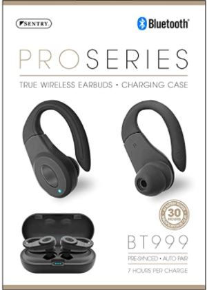 Thumbnail: Sentry Industries BT999RG Pro Series Rechargable Bluetooth Earbuds, Rose Gold