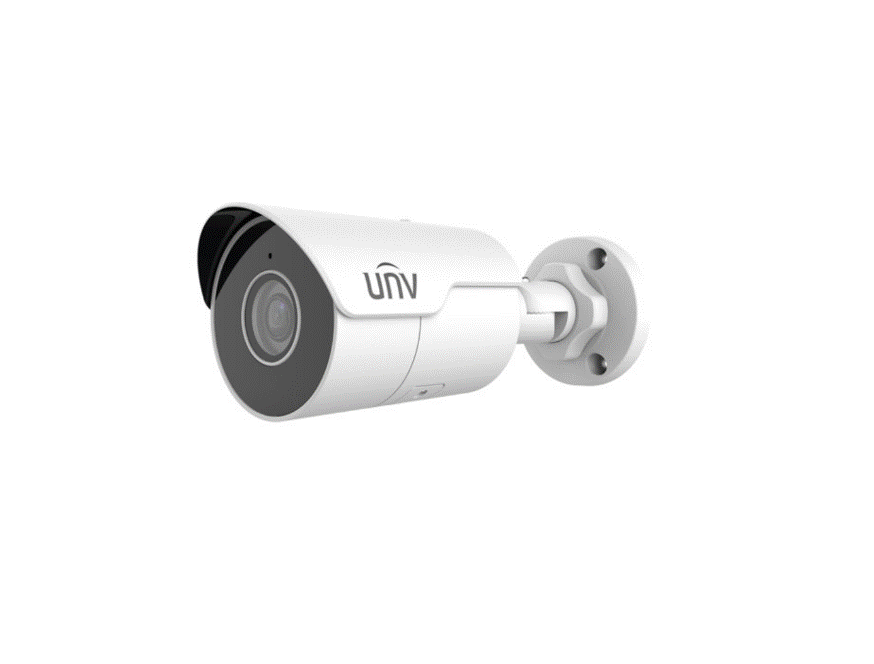 UNV 4MP Outdoor HD IR Mini Bullet com microfone embutido e lente fixa de 4 mm