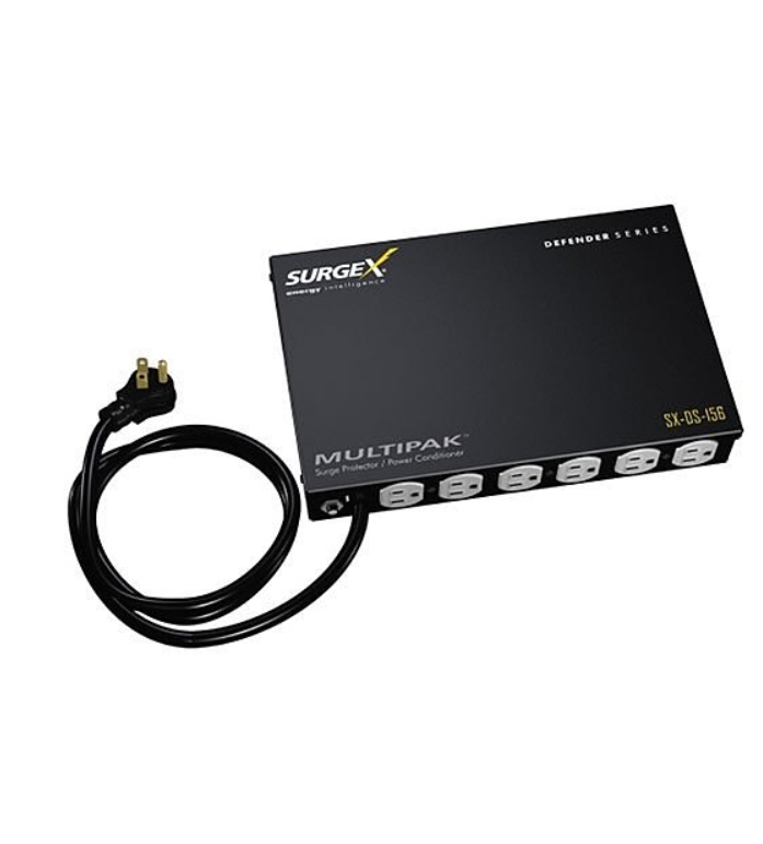 SurgeX SX-DS-156 MultiPak 6-Outlet Surge Protector and Power Conditioner