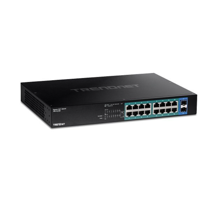 TRENDnet TPE-TG161H 16-Port Gigabit PoE+ Switch