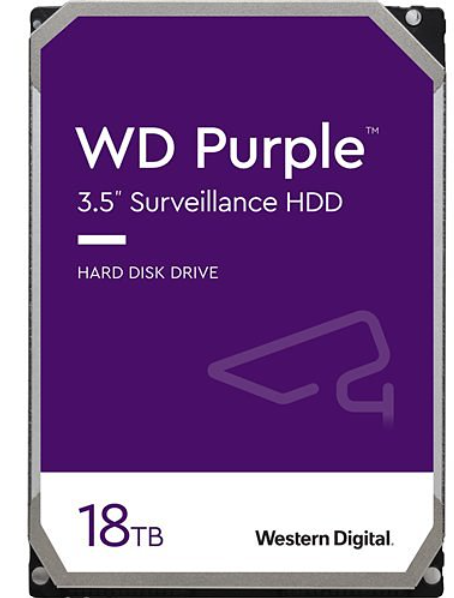 WD Surveillance Hard Drive for NVR or DVR 1, 2, 3, 4, 6, 8, 12, 14, 18-Terabyte