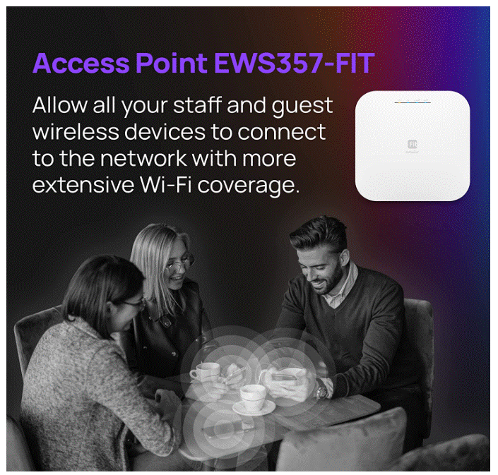 Miniatura: ENGENIUS TECHNOLOGIES EWS356-FIT FIT MANAGED WIFI 6 2X2 INDOOR AP