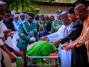 Photos from the burial of Former President Buhari