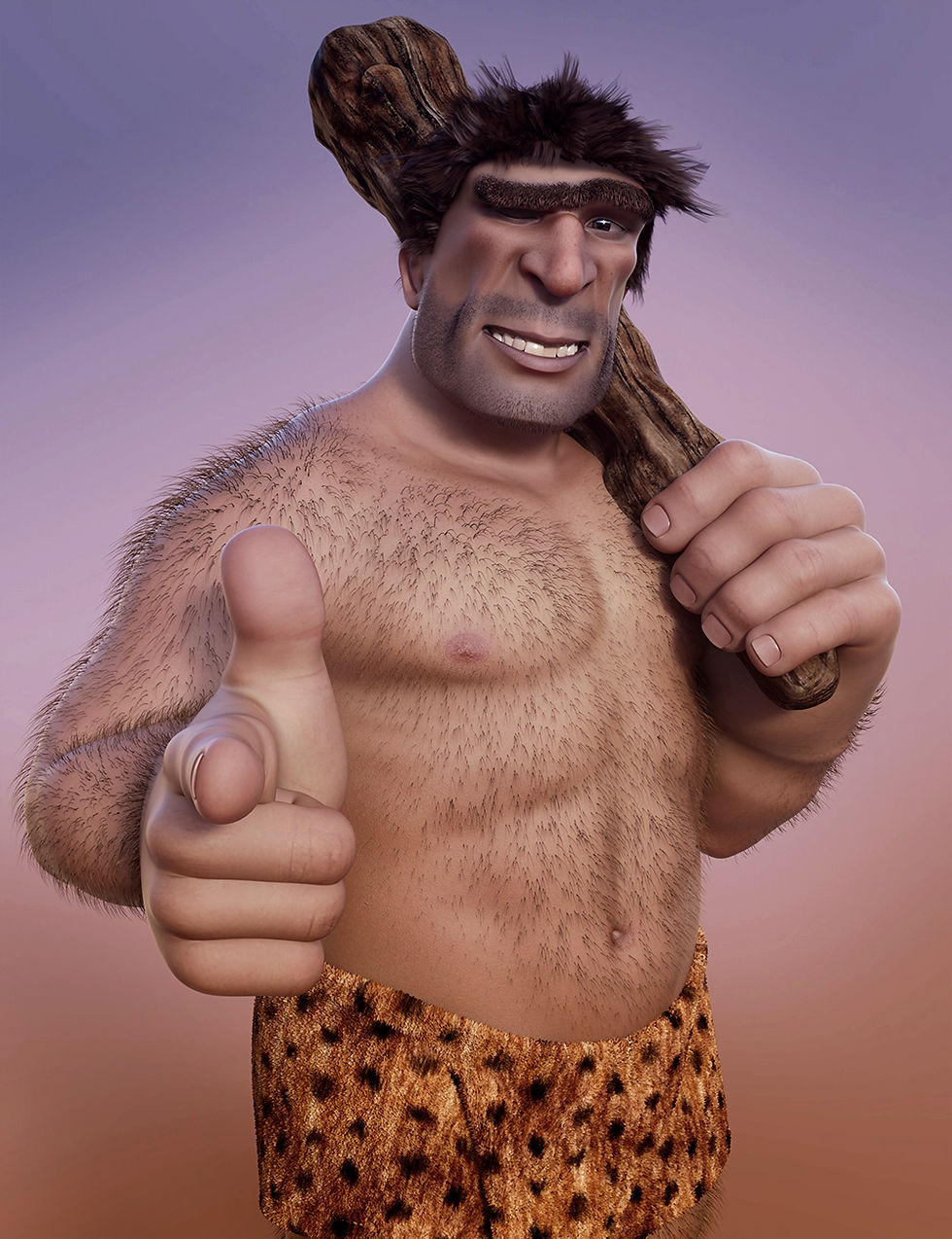 Thumbnail: Stylized Caveman - CC4.22, iClone 8.22