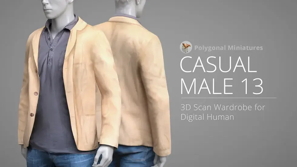 Thumbnail: 3D Scan Outfits Man – 4 Pack Bundle CC 3-4