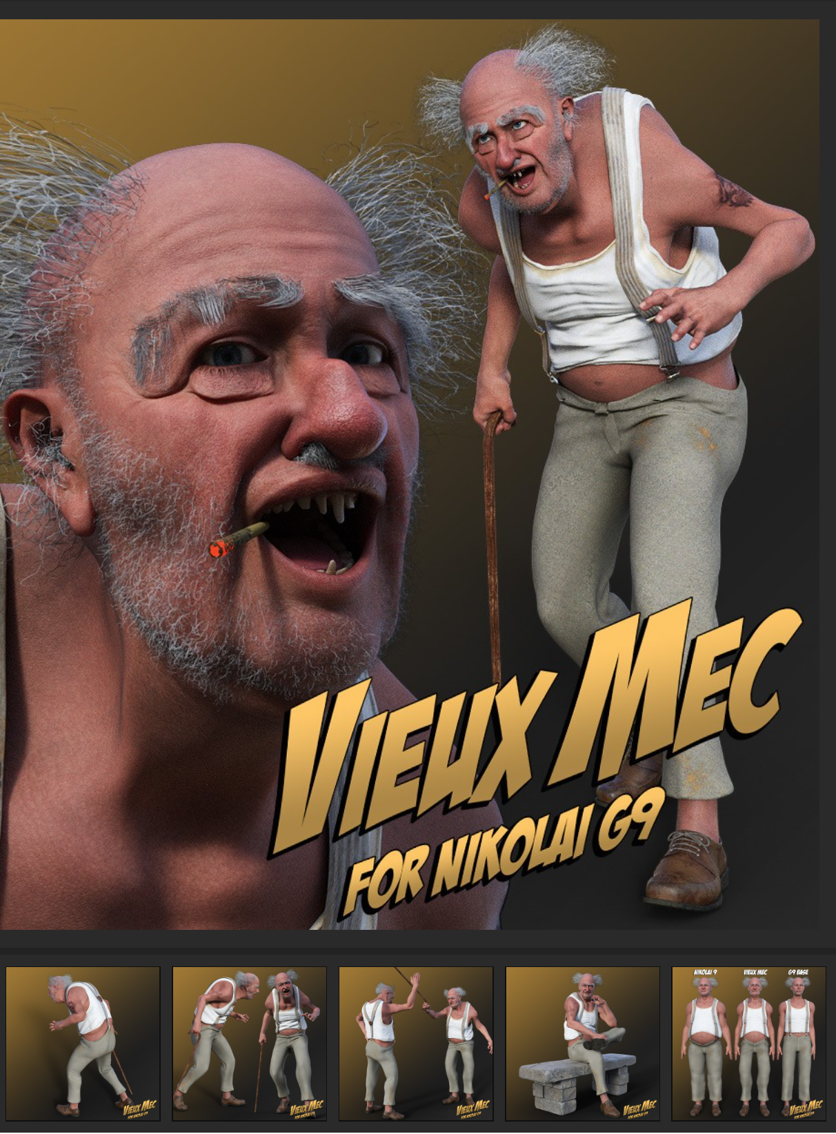 Vieux Mec for iClone 8 CC 5