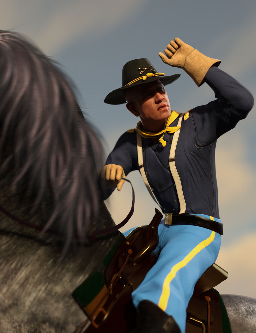 US Cavalry Outfit for CC4 iClone 8