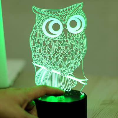 7 Color LED 3D Owl Lamp/Nightlight