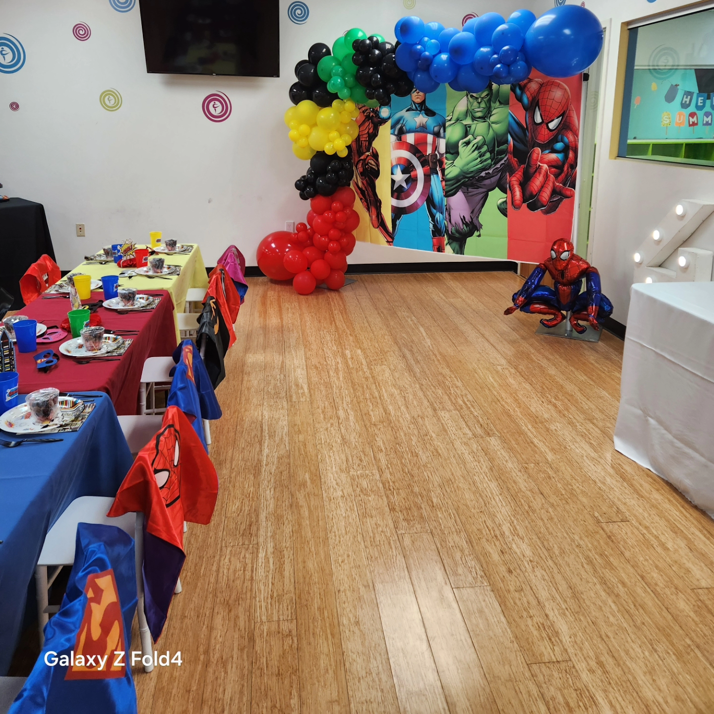 Kids party decor and setup