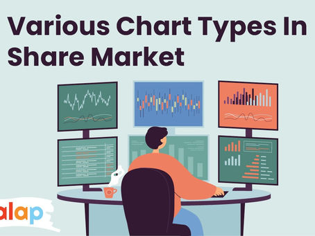 Various chart types in share market.