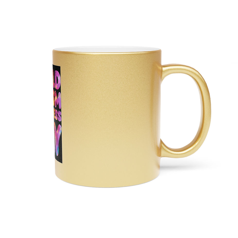 Thumbnail: World Autism Awareness Day Metallic Mug (Gold and Silver)