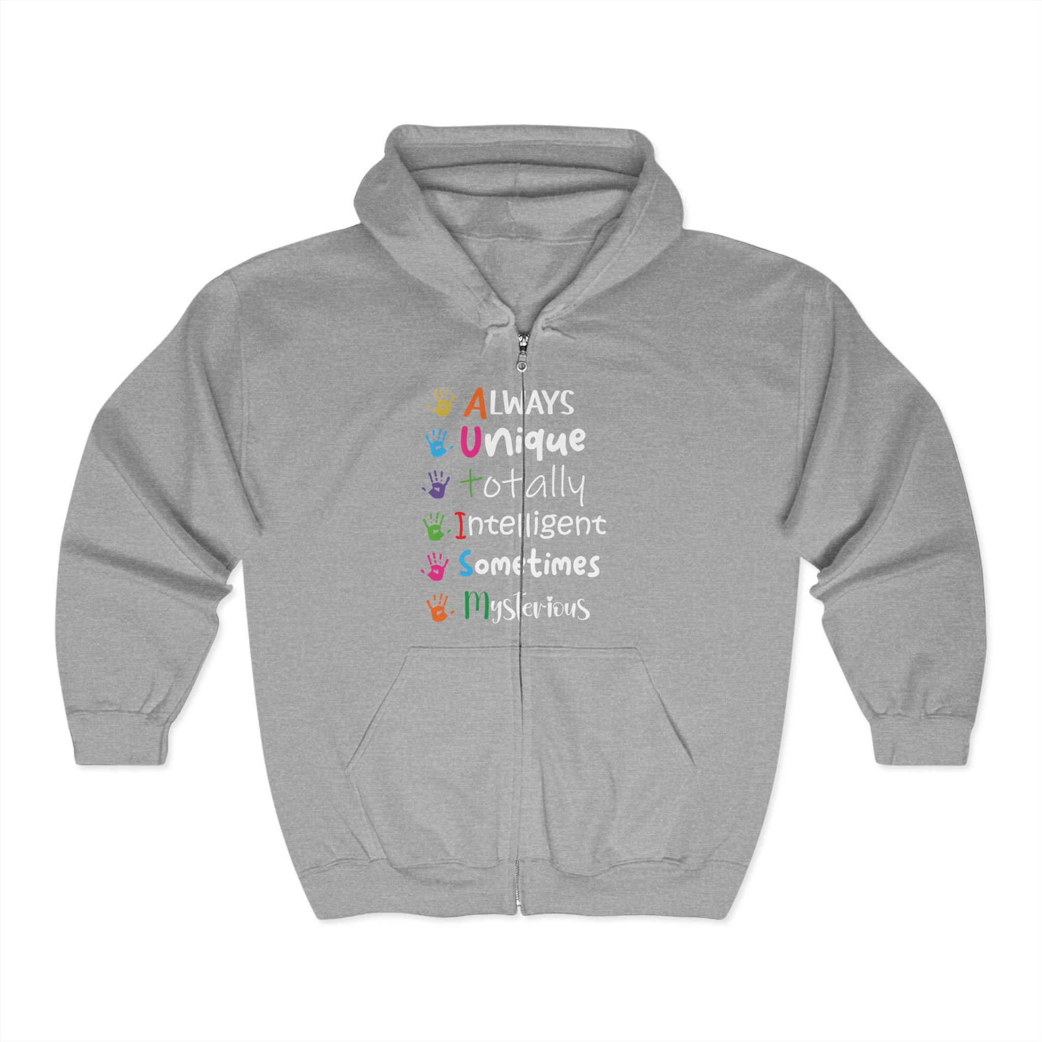 Autism Awareness Unisex ZipUP Hoodie 1 (More Colors Available)