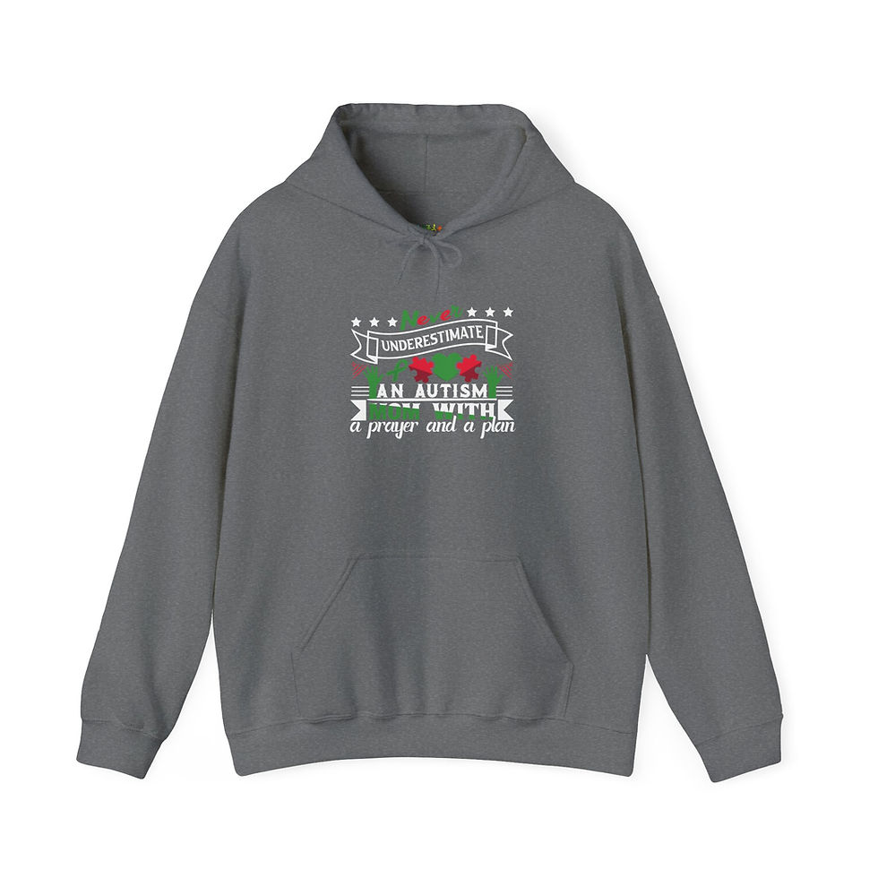 Thumbnail: Never Underestimate Mom Hooded Sweatshirt 1 (More Colors Available)