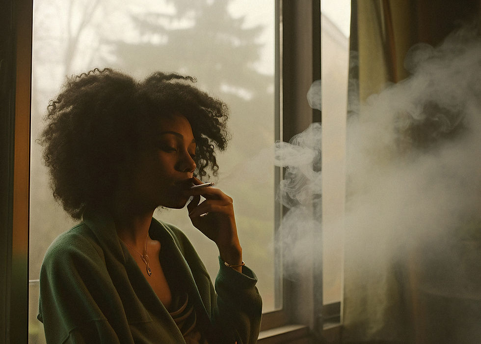 Smoking by a Window