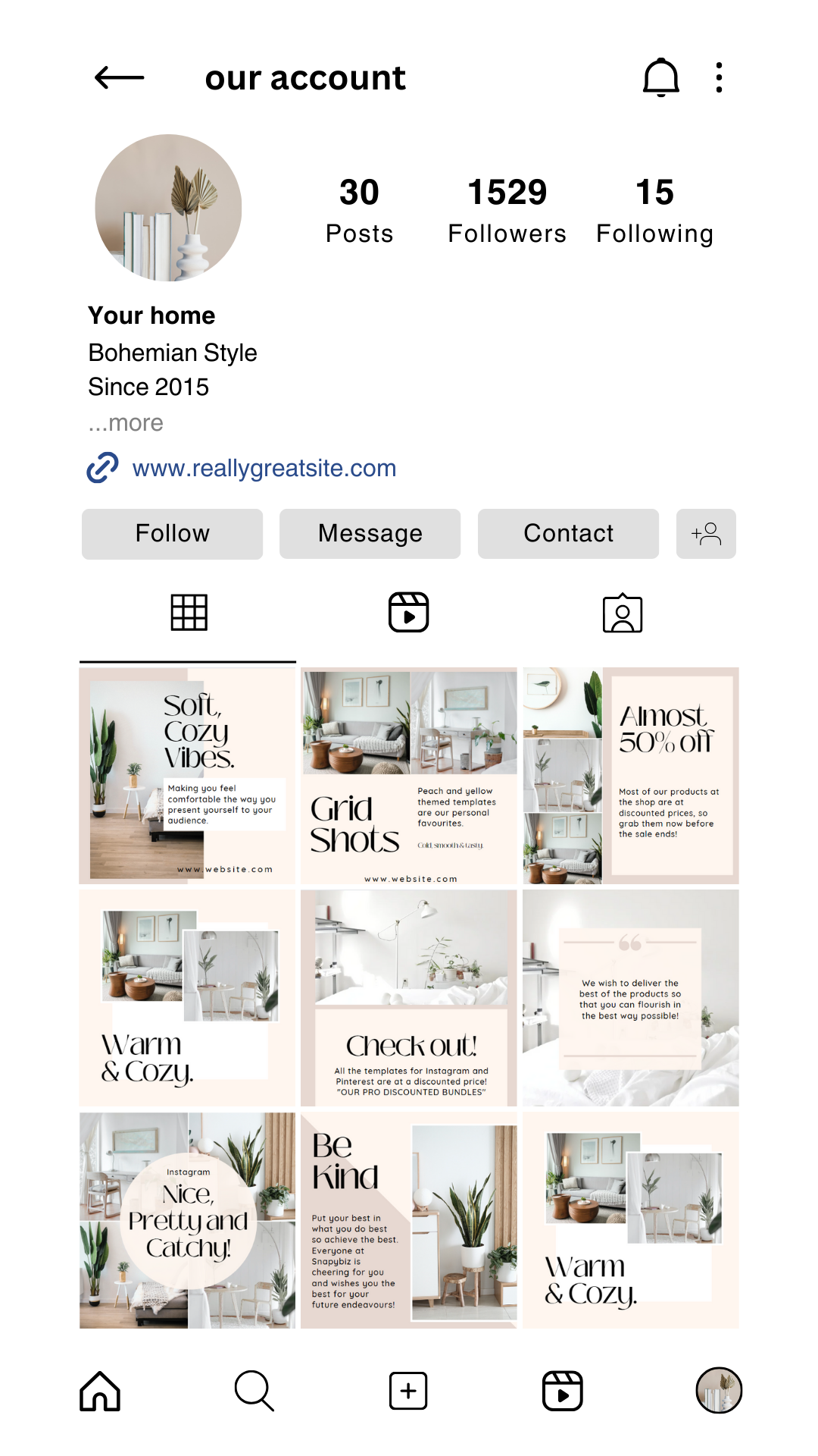15 Canva templates, Home interior MRR and PLR